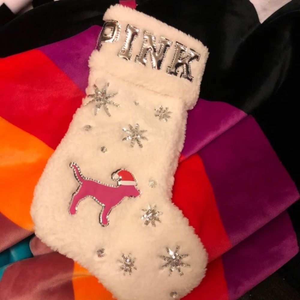 Vs PINK Bling Sherpa Christmas Stocking